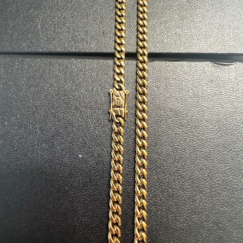 Gld 5mm Cuban Link Chain, Size 20”